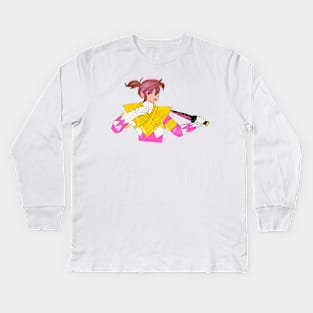 Pink Ranger Dragon Shield Kids Long Sleeve T-Shirt